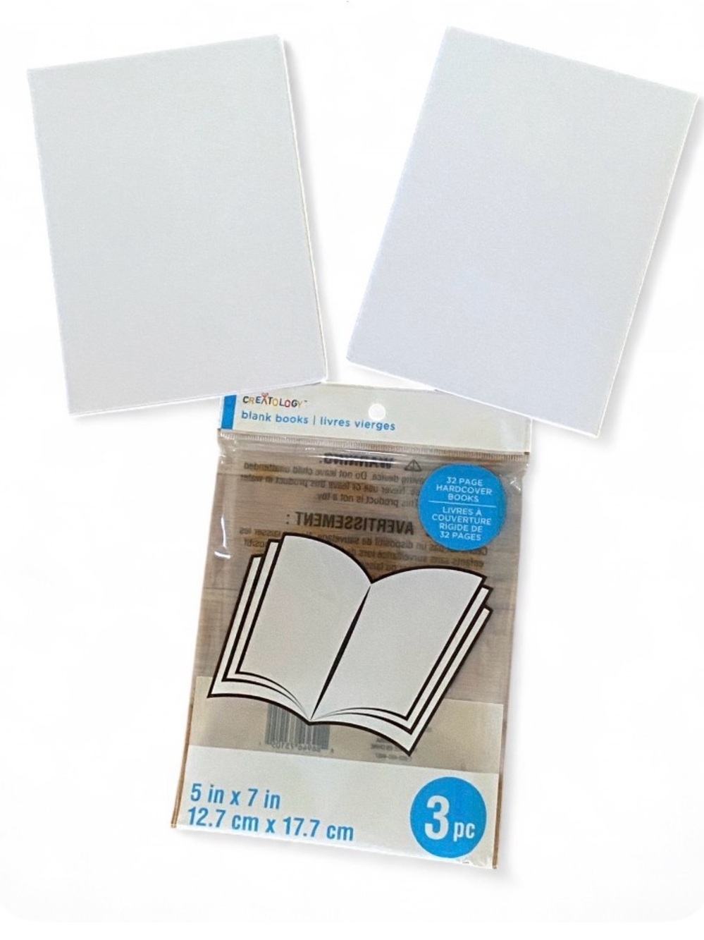 Creatology Blank White 5x7 Journal Books Unlined School Set of 2